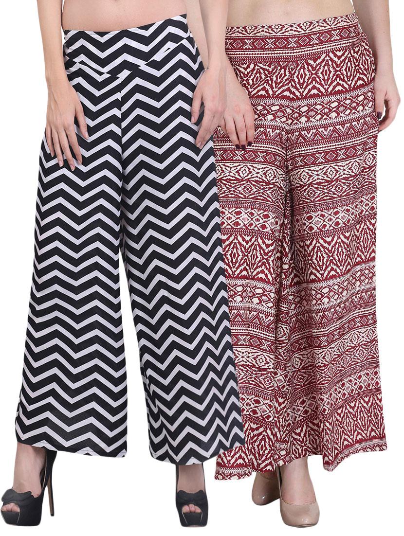 Set of 2 printed crepe palazzo - 14417573 - Zoom Image - 1