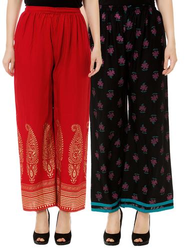 Set of 2 multi colored palazzo - 14417596 - Very Small Image - 1