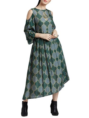 Multi colored rayon maxi dress - 14417817 - Very Small Image - 1