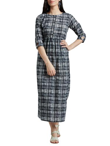 black cotton maxi dress - 14417877 - Very Small Image - 1
