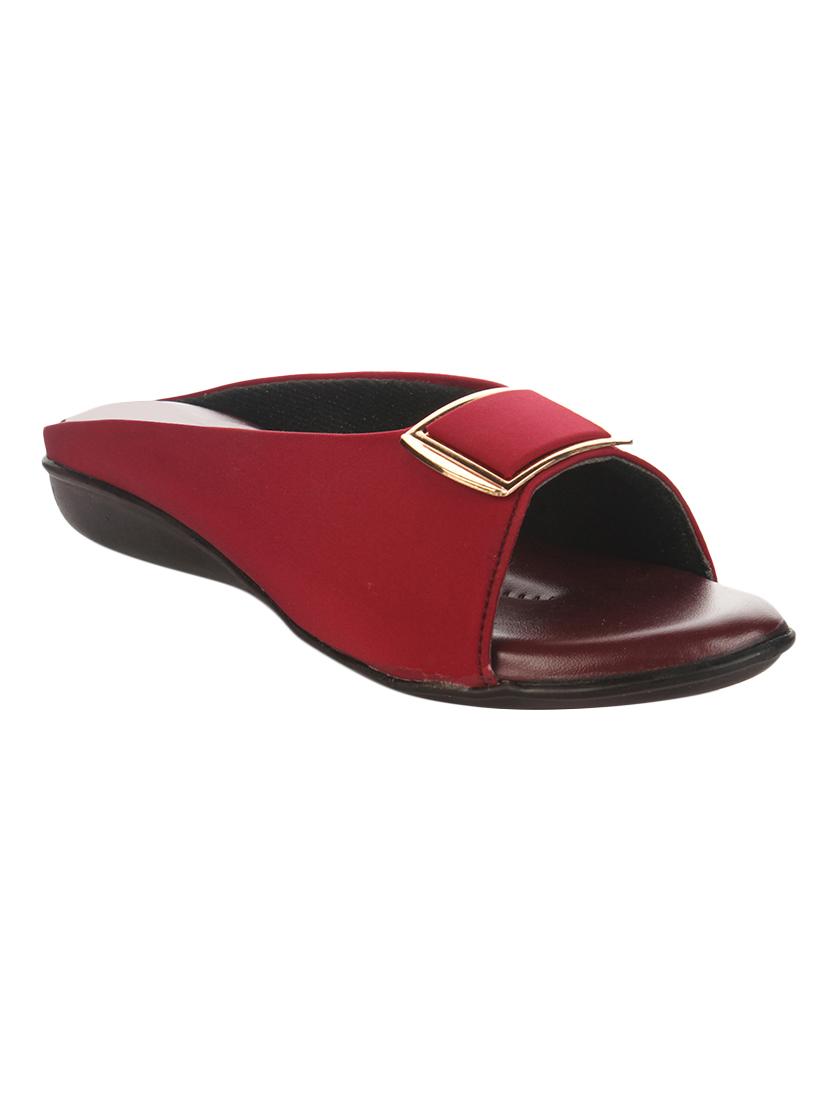 red faux leather slippers - 14417920 - Zoom Image - 1