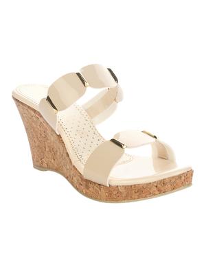 beige slip on wedge - 14417934 - Standard Image - 1
