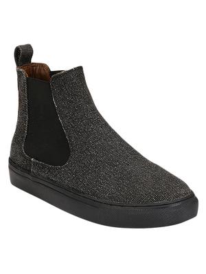 black Canvas slip on sneaker - 14418071 - Standard Image - 1