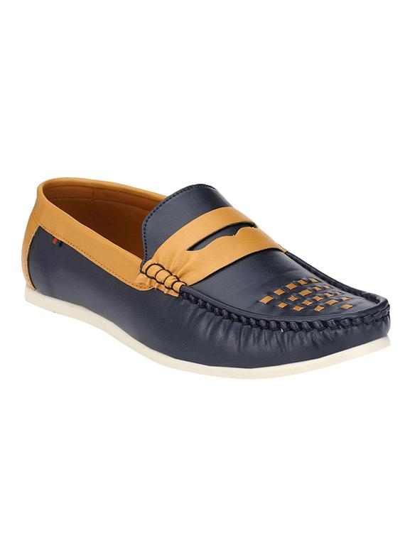 blue leatherette slip on loafer - 14418079 - Zoom Image - 1