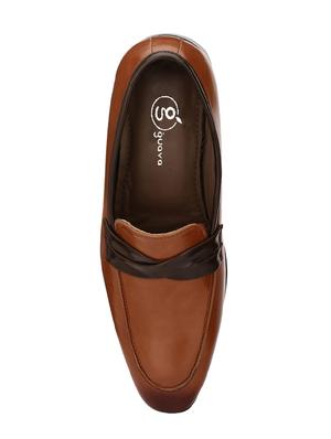 tan leatherette formal slip on - 14418089 - Standard Image - 4