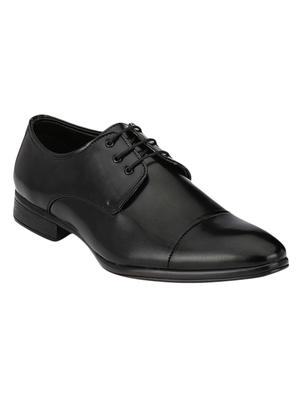 black leatherette lace-up derby - 14418091 - Standard Image - 1
