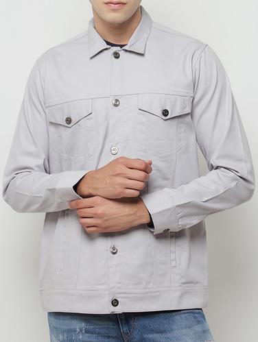 grey cotton jacket - 14418388 - Very Small Image - 1