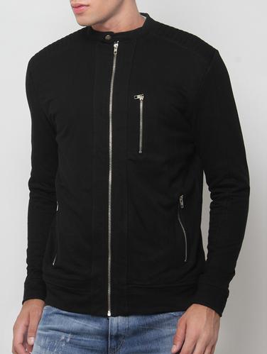 black cotton bomber jacket - 14418406 - Very Small Image - 1