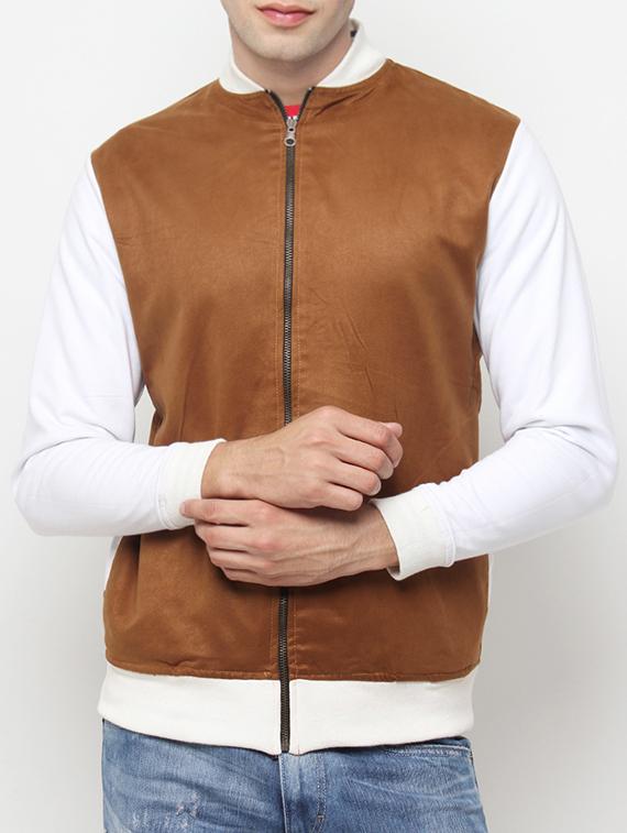 brown cotton bomber jacket - 14418412 - Zoom Image - 1