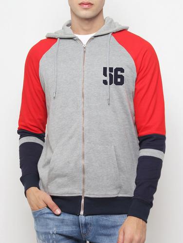 grey cotton chest print sweatshirt - 14418416 - Very Small Image - 1