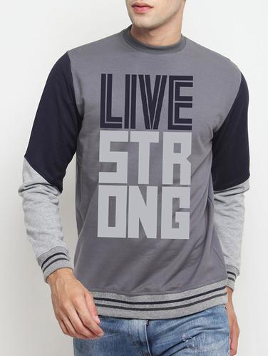 grey cotton printed sweatshirt - 14418453 - Very Small Image - 1