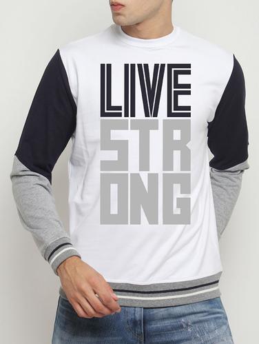 white cotton sweatshirt - 14418463 - Very Small Image - 1