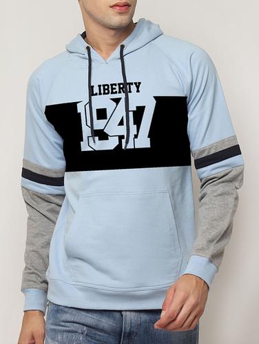 blue cotton chest print sweatshirt - 14418468 - Very Small Image - 1
