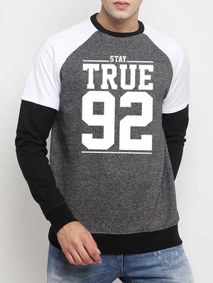 grey cotton chest print sweatshirt - 14418481 - Standard Image - 1