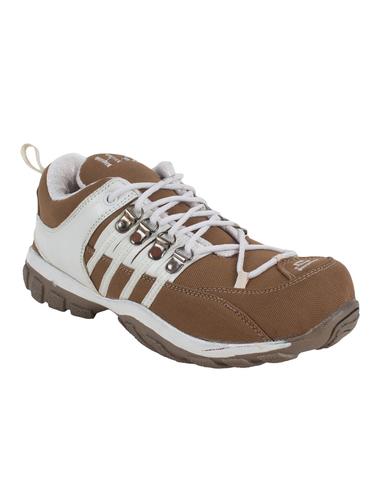 brown lace up trekking shoe - 14418491 - Very Small Image - 1