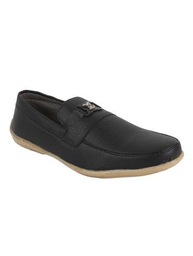 black leatherette casual slipon - 14418969 - Very Small Image - 1