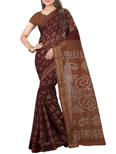 multi colored art silk bandhani saree with blouse - 14419152 - Very Small Image - 1