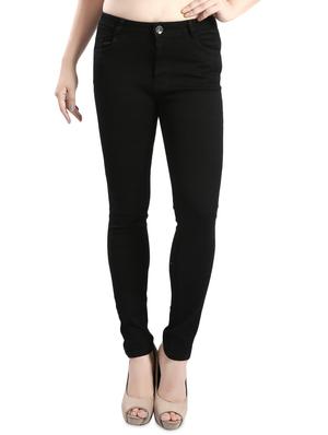 black solid denim jeans - 14419335 - Standard Image - 1
