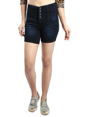 blue denim shorts - 14419351 - Standard Image - 1