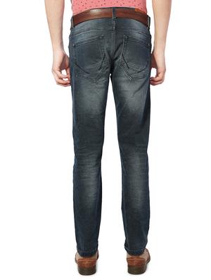 navy blue cotton washed jeans - 14419384 - Standard Image - 2