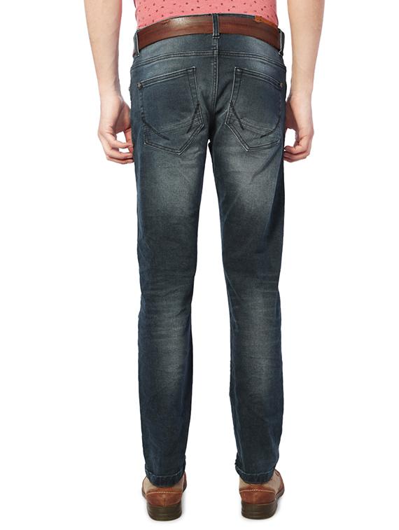 navy blue cotton washed jeans - 14419384 - Zoom Image - 2