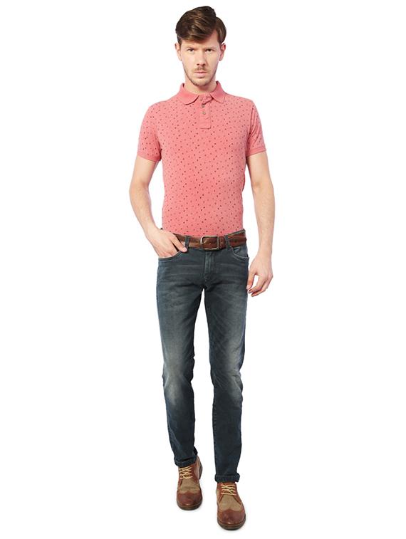 navy blue cotton washed jeans - 14419384 - Zoom Image - 3