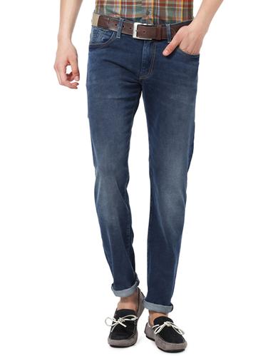 navy blue cotton washed jeans - 14419388 - Very Small Image - 1