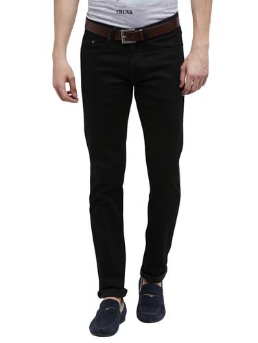 solid black cotton blend plain jeans - 14419396 - Very Small Image - 1