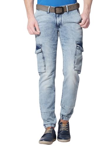 blue cotton blend plain jeans - 14419421 - Very Small Image - 1
