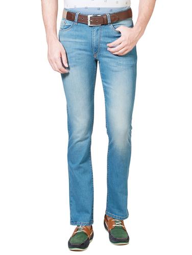 blue cotton blend plain jeans - 14419430 - Very Small Image - 1