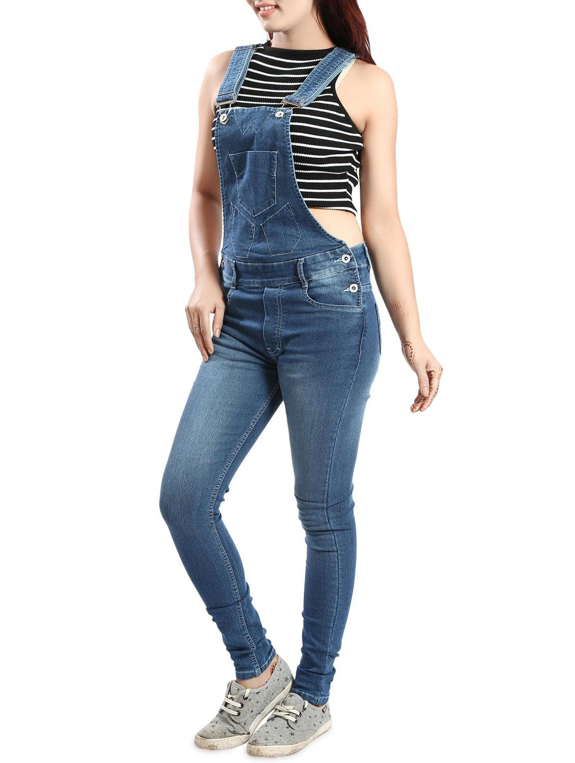 patch pocket denim dungaree - 14419503 - Zoom Image - 2