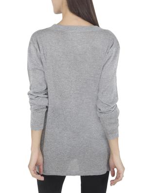 grey viscose casual pullover - 14419582 - Standard Image - 3