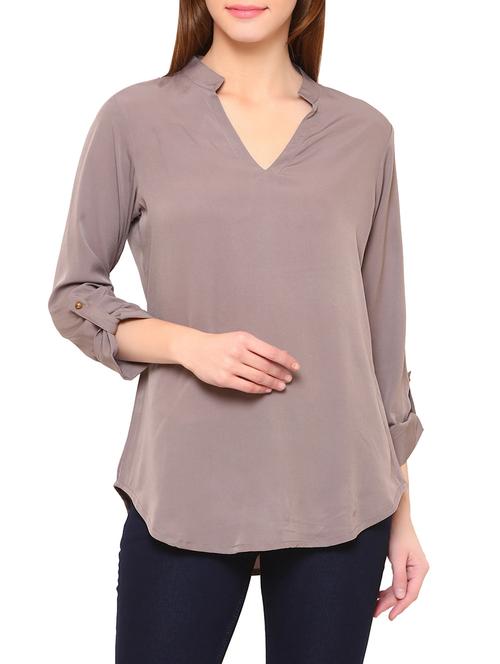 Solid Purple Tunic - 14419641 - Standard Image - 1