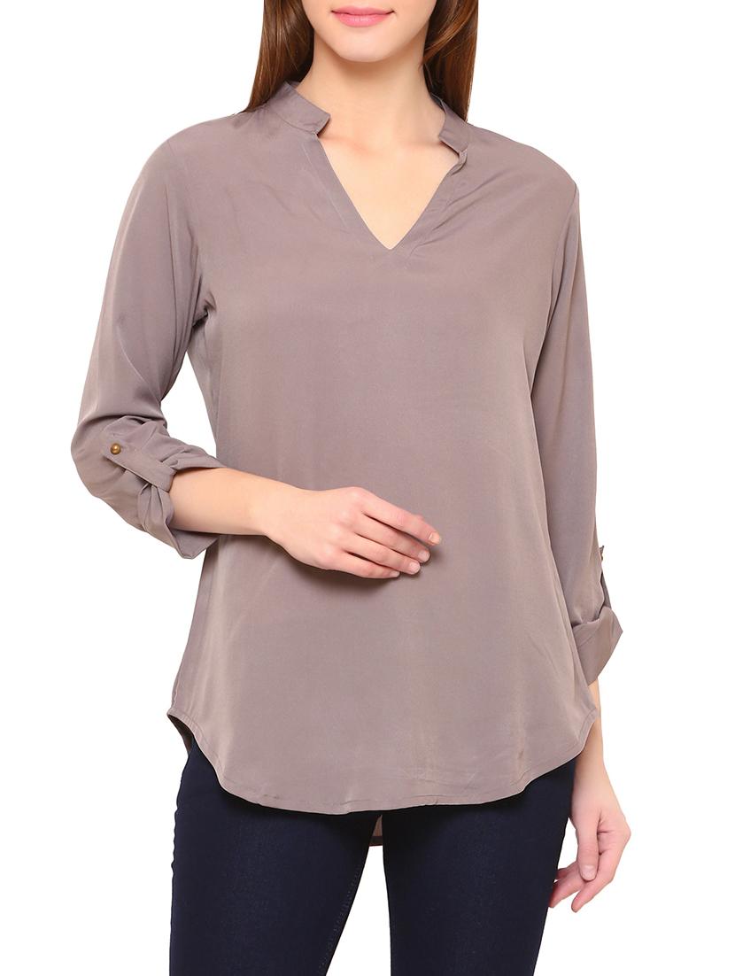 Solid Purple Tunic - 14419641 - Zoom Image - 1