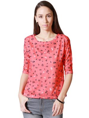 Pink printed straight top - 14419970 - Standard Image - 1