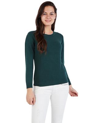 Dark green knitted top - 14419977 - Standard Image - 1