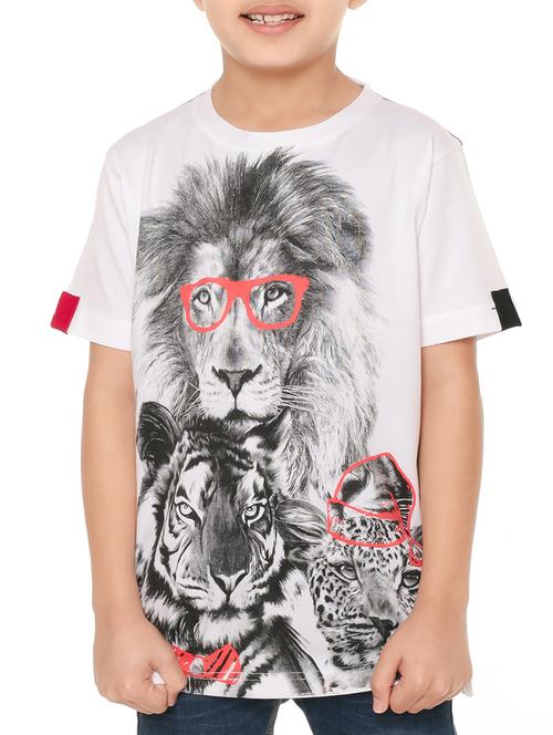 round neck graphic print t-shirt - 14420135 - Standard Image - 1