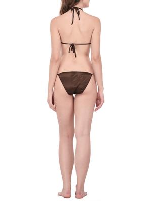 brown solid nightwear set - 14420166 - Standard Image - 4