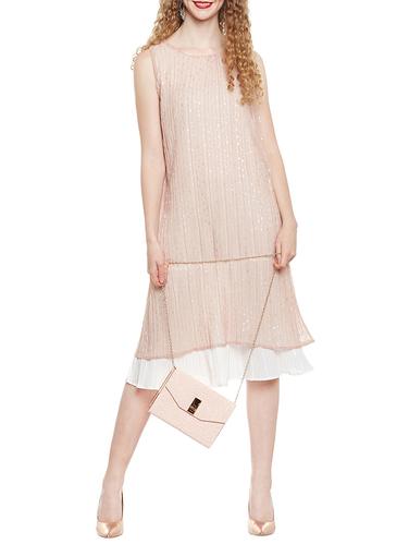 pink polyester layered dress - 14420642 - Very Small Image - 1