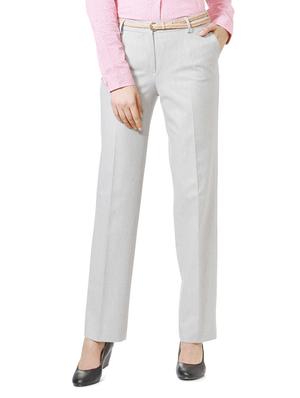 grey flat front trouser - 14420798 - Standard Image - 1