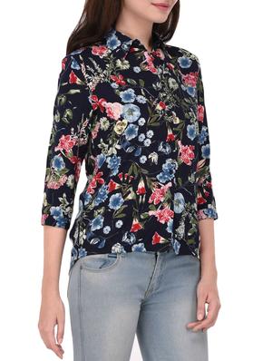 black floral cotton shirt - 14421055 - Standard Image - 2