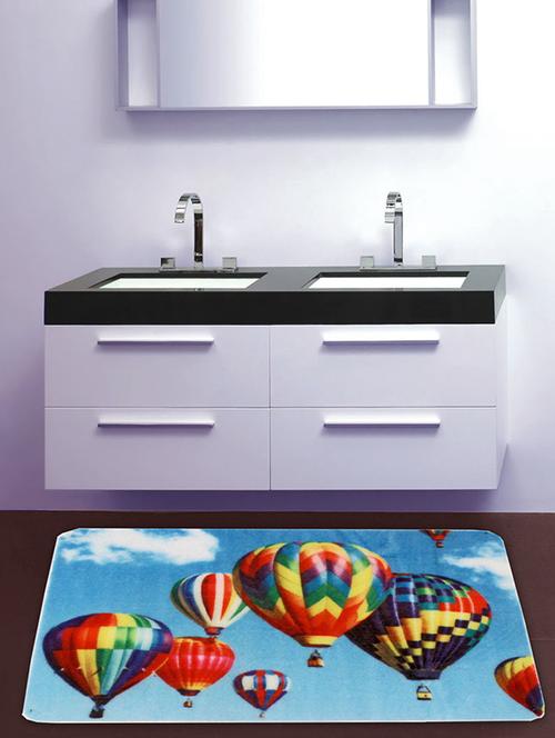 cortina microfiber bathroom non-slip printed mats - 14421078 - Standard Image - 1
