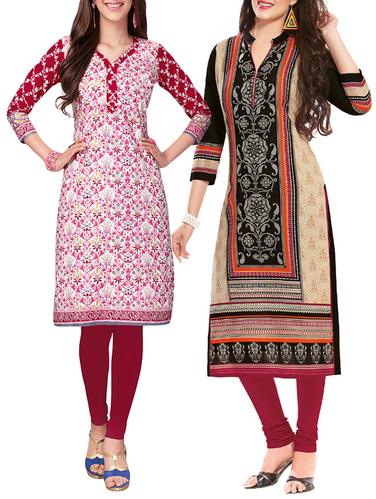 multi colored cotton combo kurta - 14421192 - Very Small Image - 1