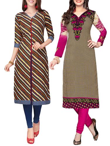 multi colored cotton combo kurta - 14421214 - Very Small Image - 1