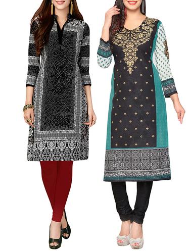 multi colored cotton combo kurta - 14421234 - Very Small Image - 1