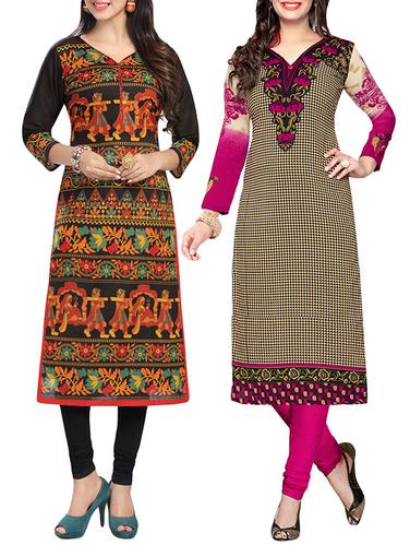 multi colored cotton combo kurta - 14421272 - Very Small Image - 1