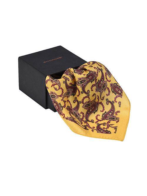 orange & burgundy silk pocketsquare - 14421448 - Standard Image - 1