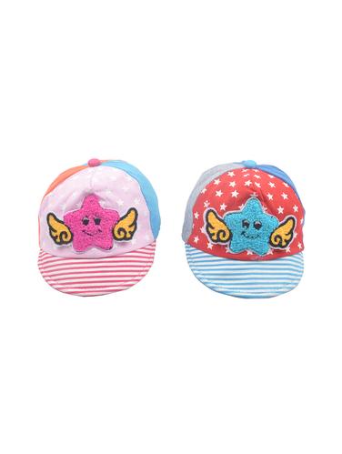 multi colored cotton cap (Set Of 2) - 14421462 - Very Small Image - 1