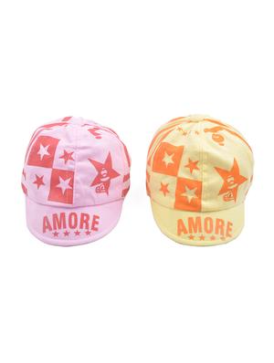 multi colored cotton cap (Set Of 2) - 14421464 - Standard Image - 1