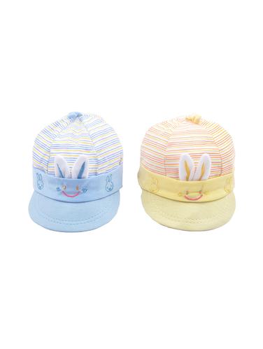 multi colored cotton cap (Set Of 2) - 14421465 - Very Small Image - 1